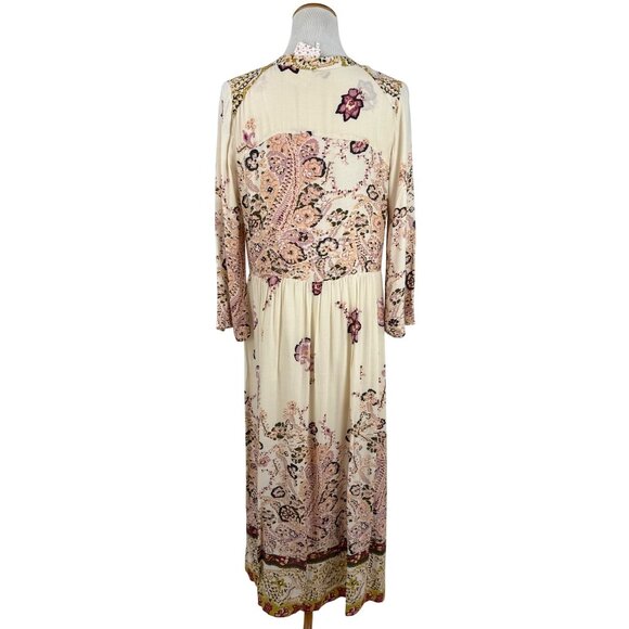 NWT Free People Floral Flowy Maxi Dress | Boho Coastal Cowgirl Tumblr Whimsigoth - Picture 10 of 16